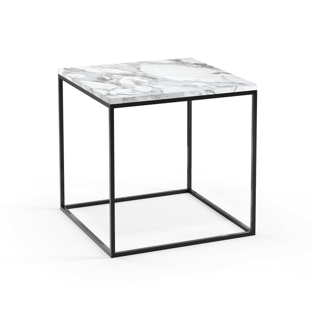 Mahaut Side Table in Marble & Black Metal – image 2