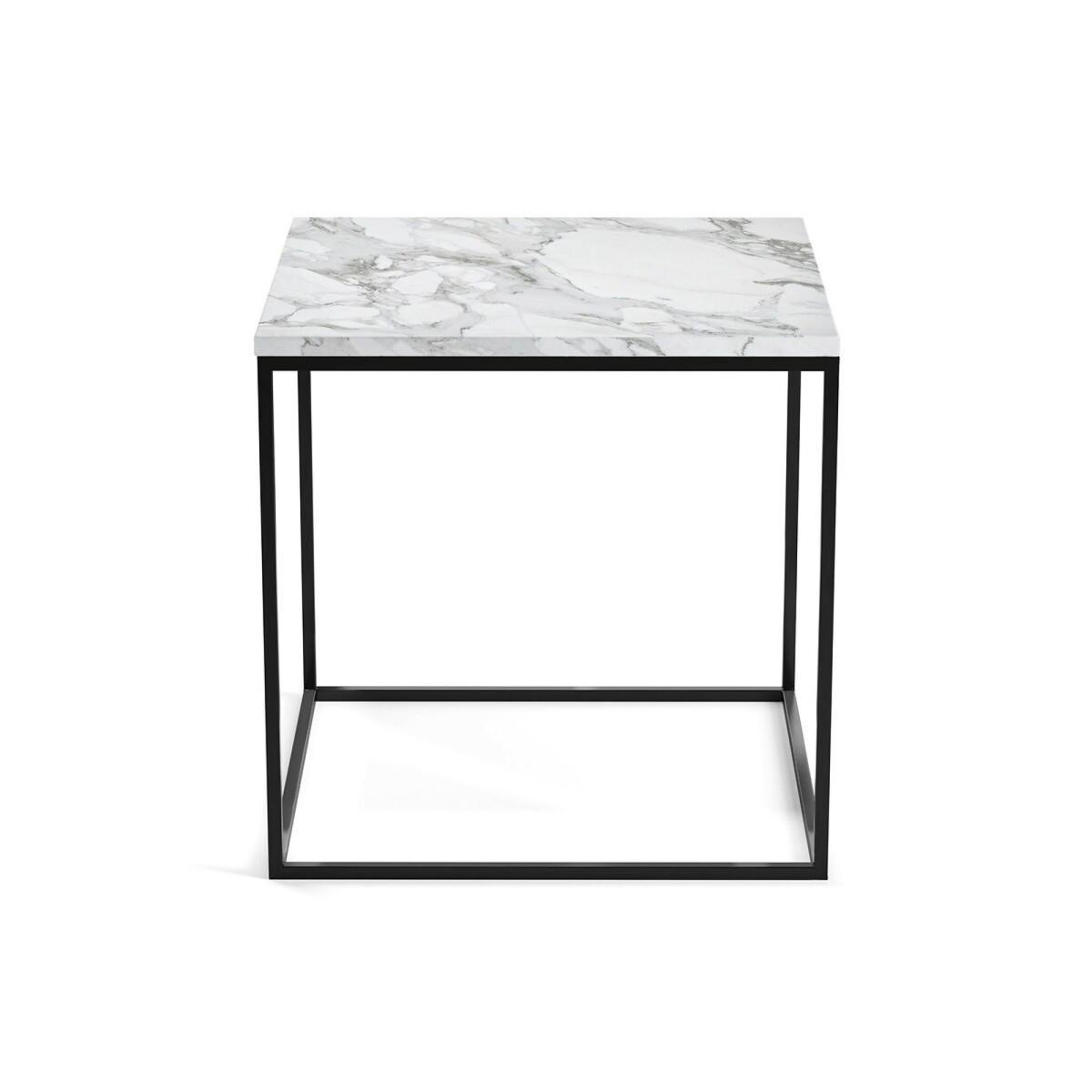 Mahaut Side Table in Marble & Black Metal – image 3