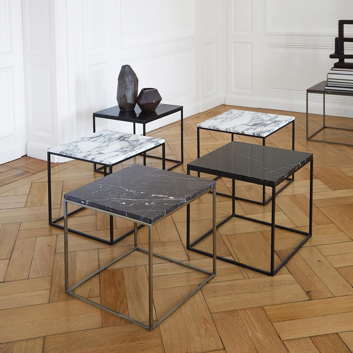 Mahaut Side Table in Marble & Black Metal – image 5