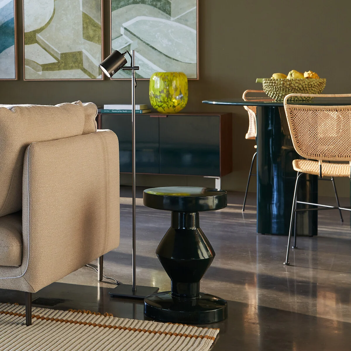 Brion Side Table in Lacquered Metal – image 2