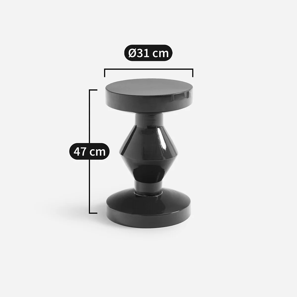 Brion Side Table in Lacquered Metal – image 7