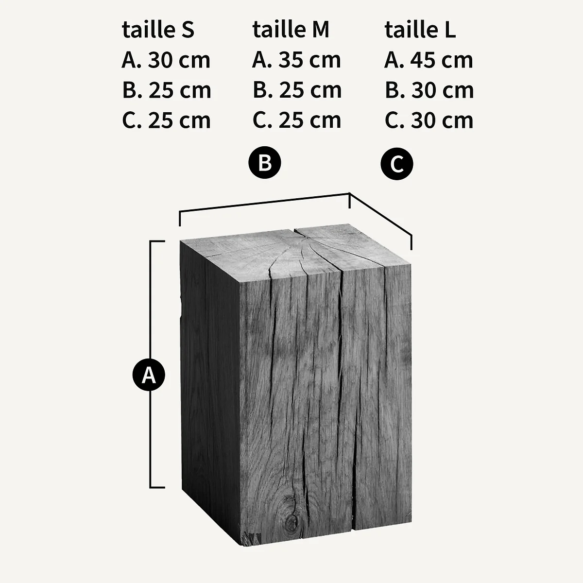 Merlin Solid Oak Block Side Table – image 7