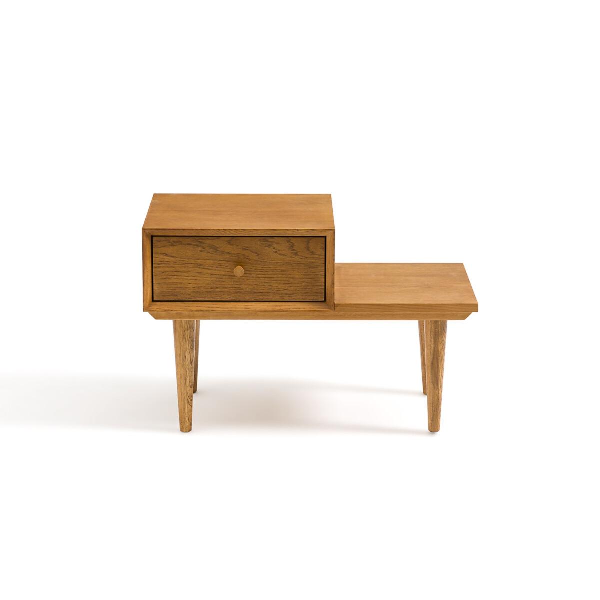 Quilda Vintage Oak Veneer Side Table – image 2