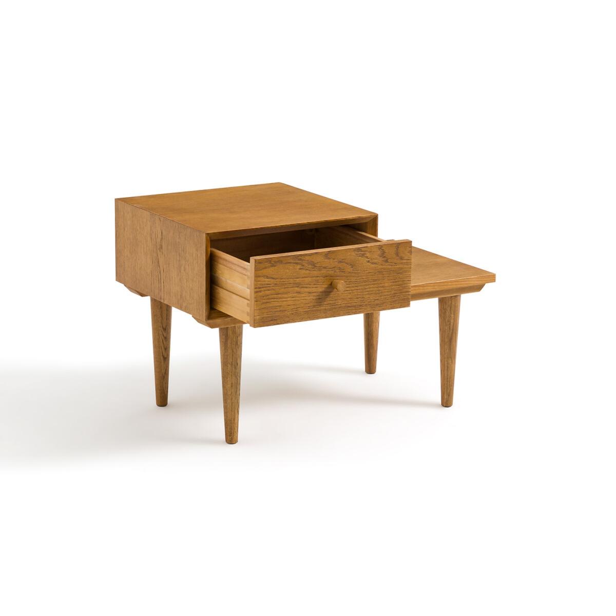 Quilda Vintage Oak Veneer Side Table – image 3