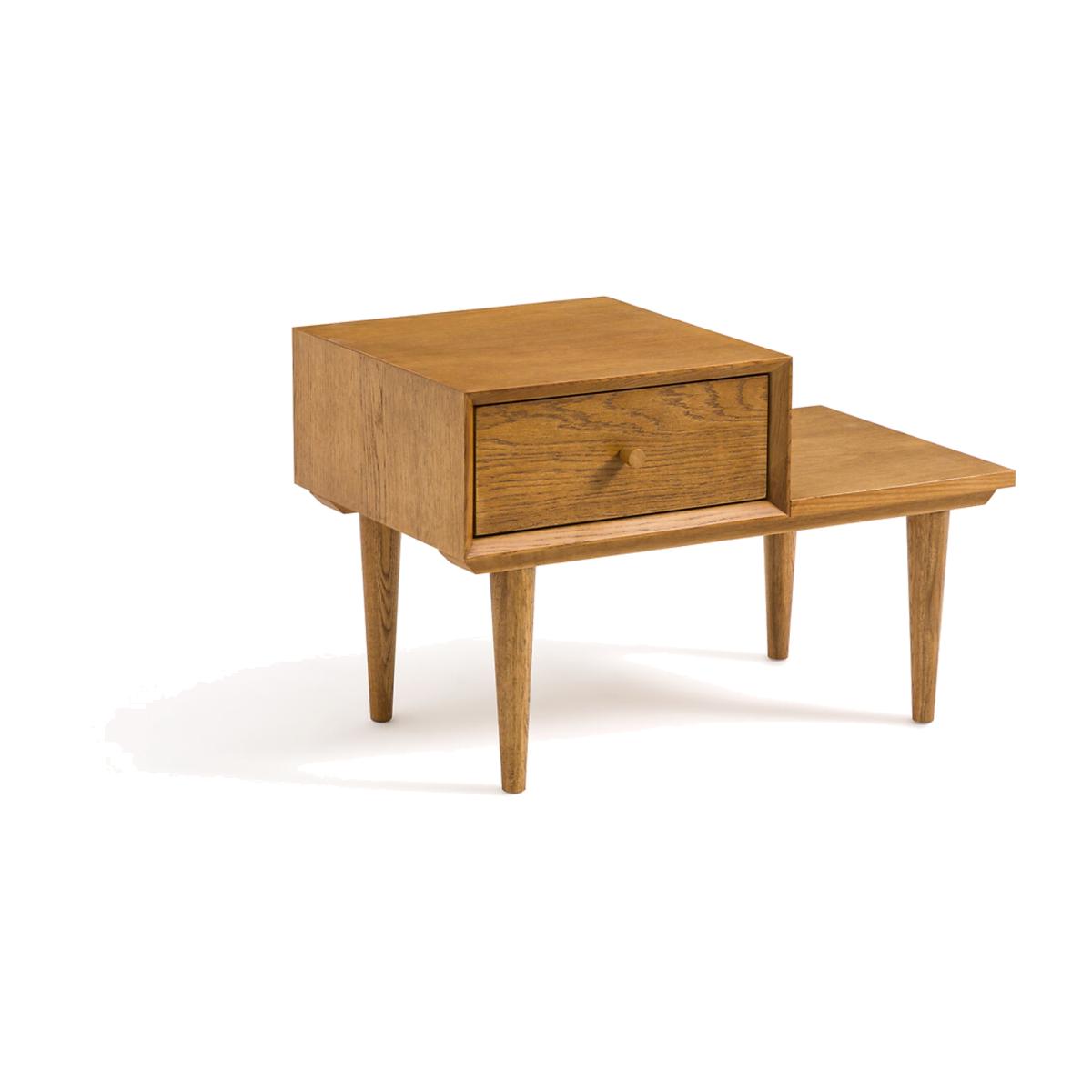 Quilda Vintage Oak Veneer Side Table – image 1