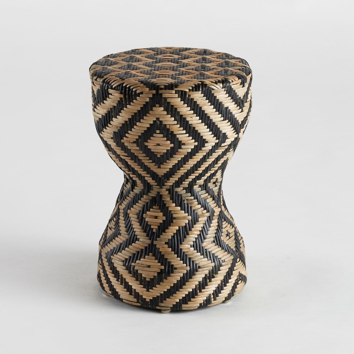Ondoro Two-Tone Side Table in Woven Rattan – image 1