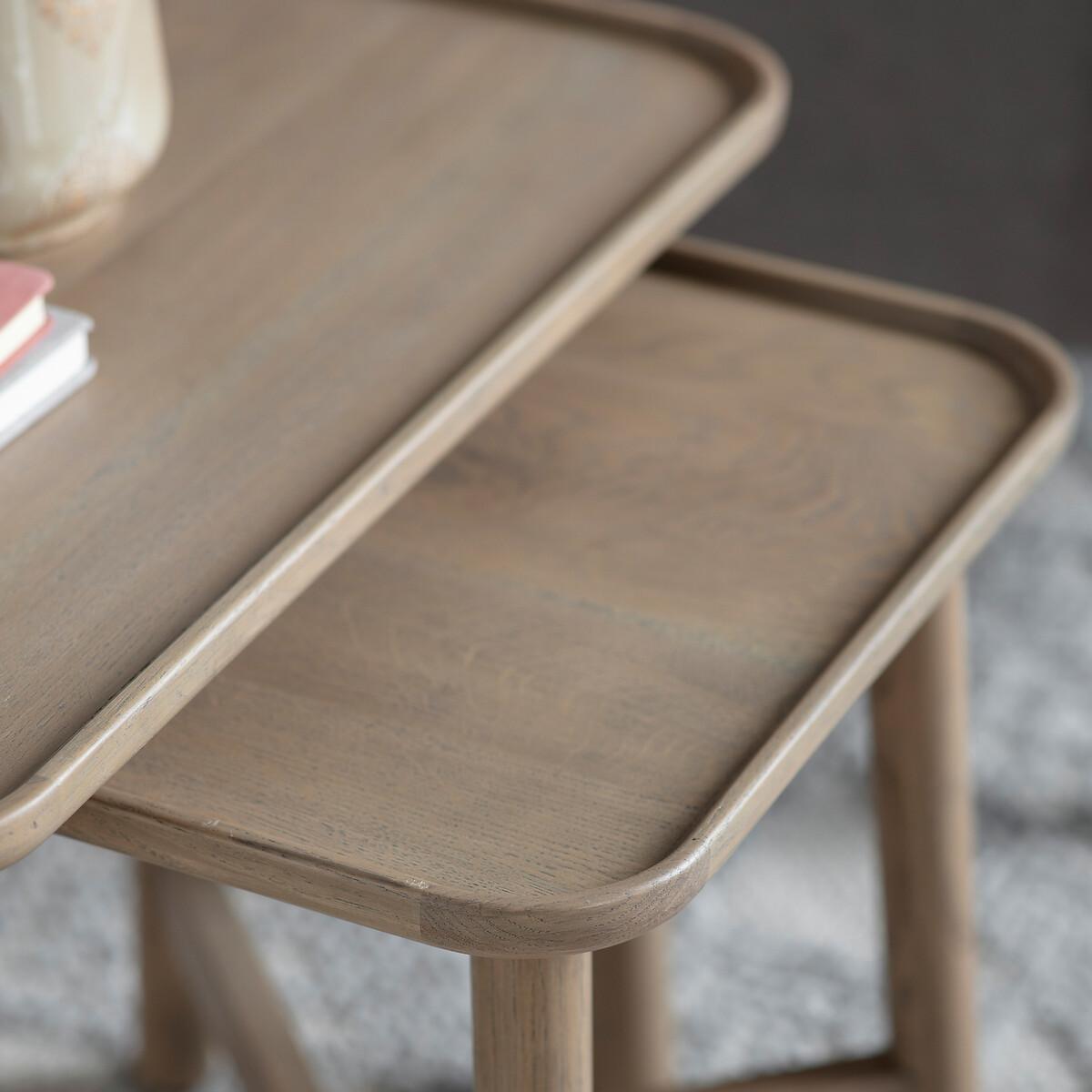 Kargil Oak Scandi Nest Side Tables (Set of 2) – image 2