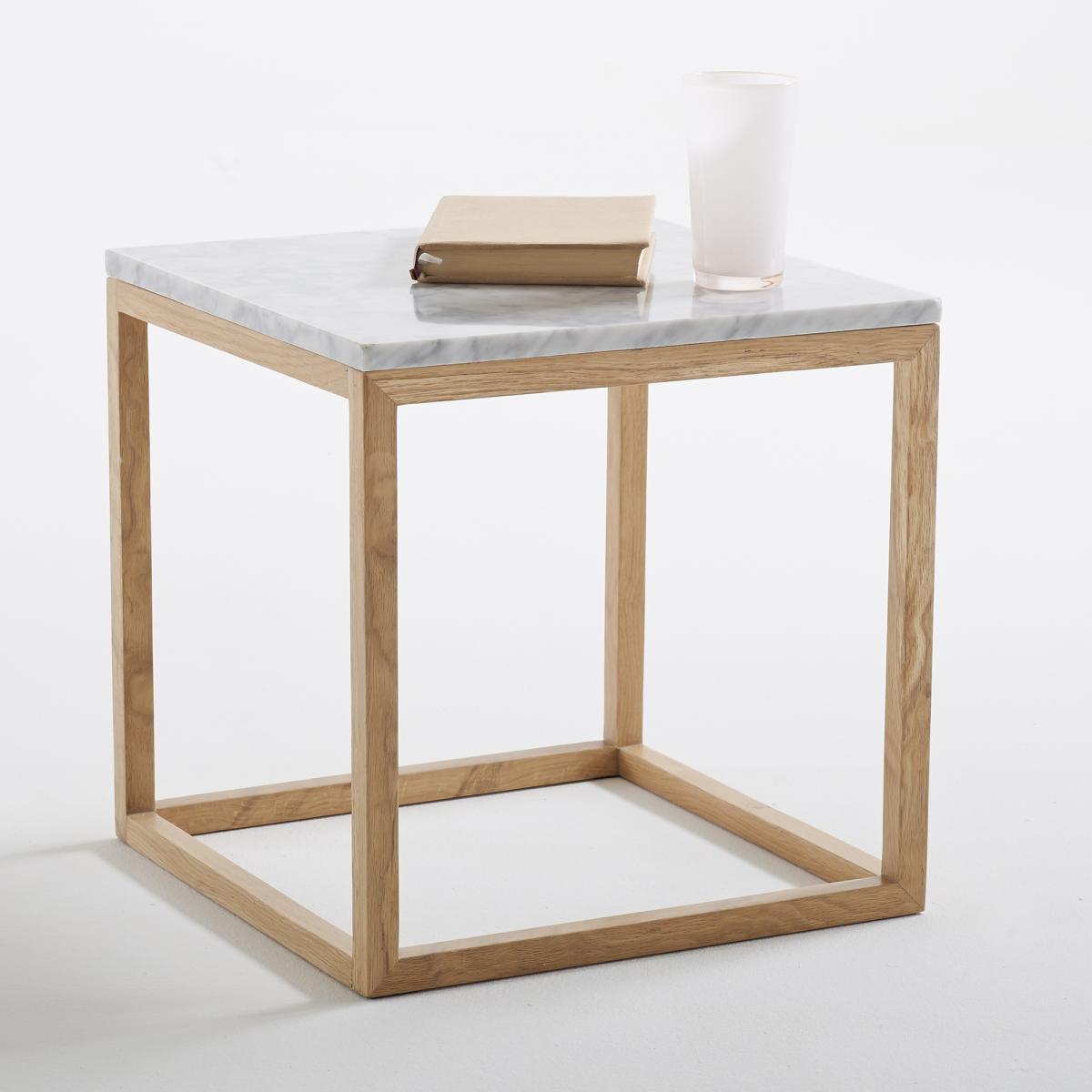 Crueso Side Table in Marble & Solid Oak – image 2