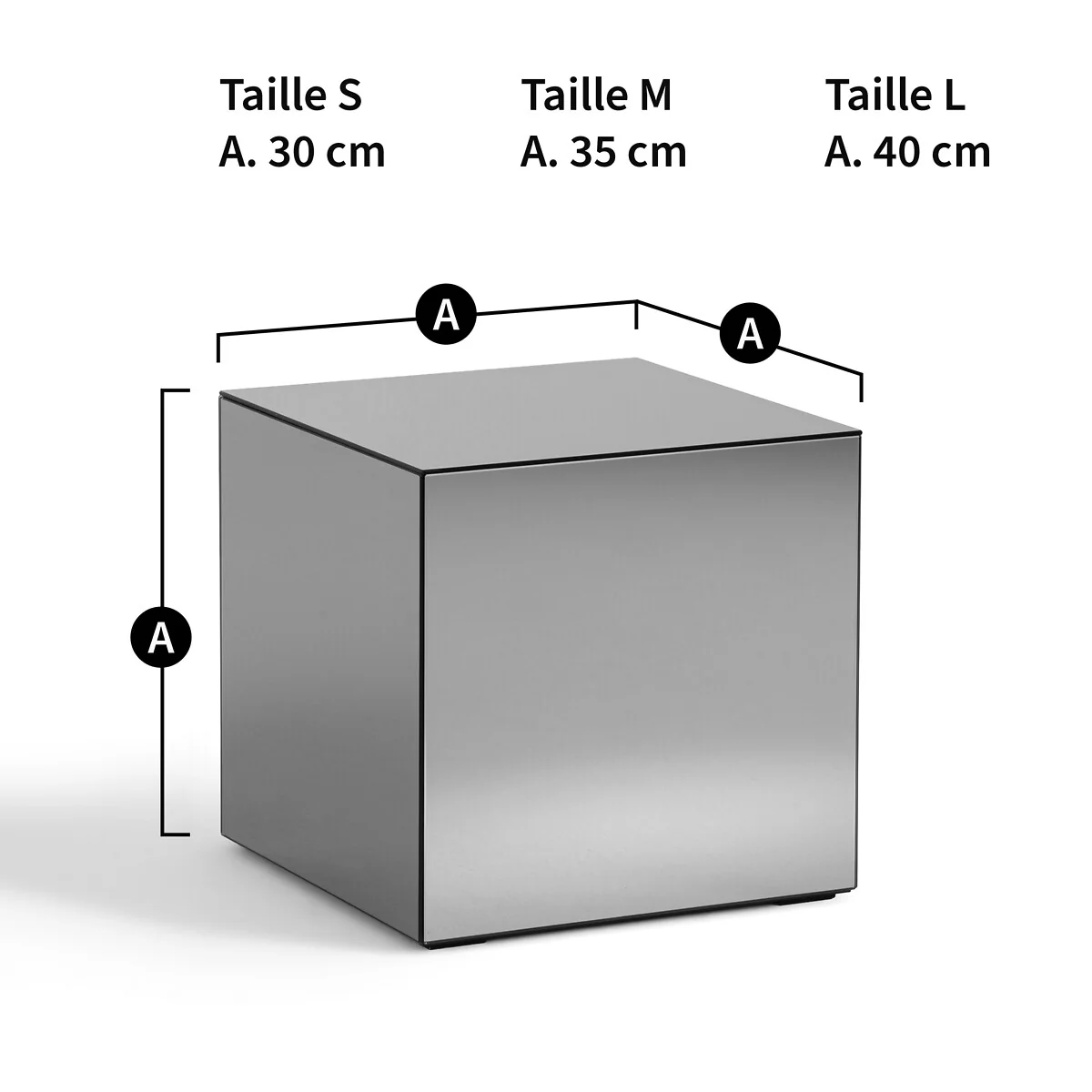 Lumir Mirrored Bedside / Side Table – image 7
