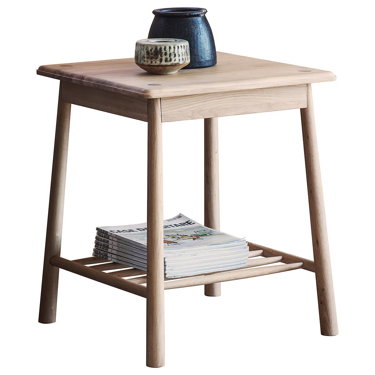 Uttara Scandi Oak Side Table with Spindle Shelf – image 3