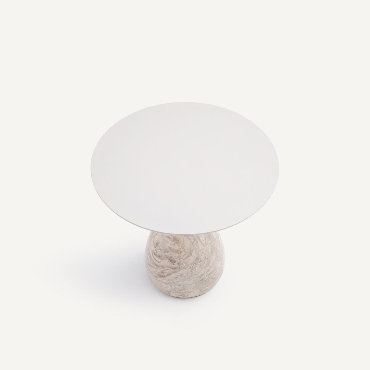 Balastro Side Table in Marble and Iron, Ø45cm – image 2