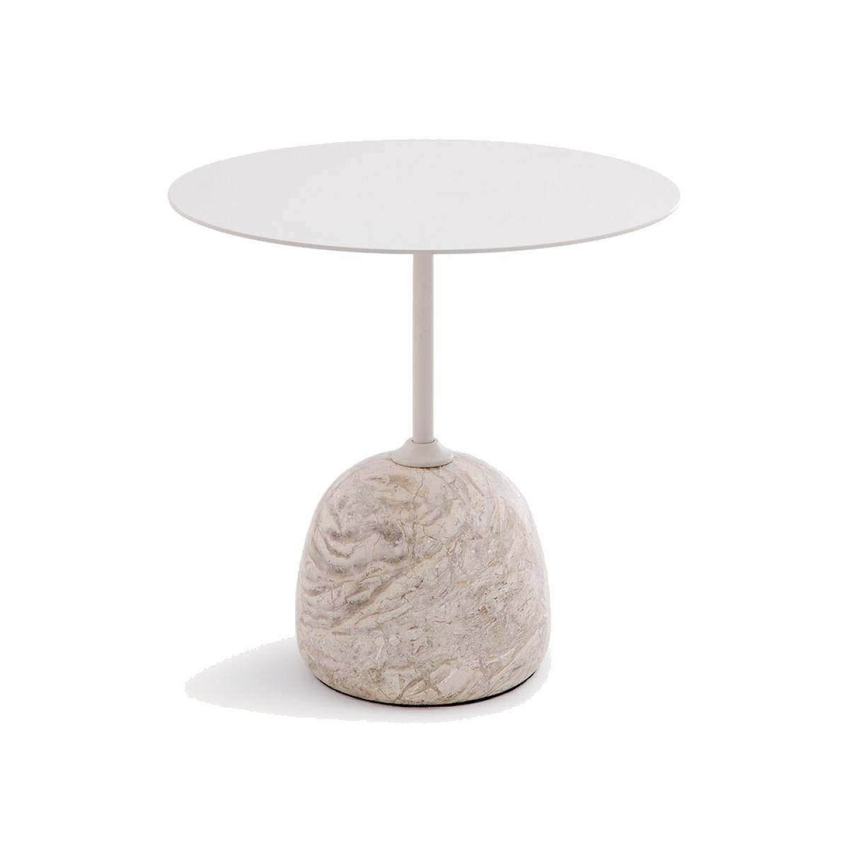 Balastro Side Table in Marble and Iron, Ø45cm – image 1