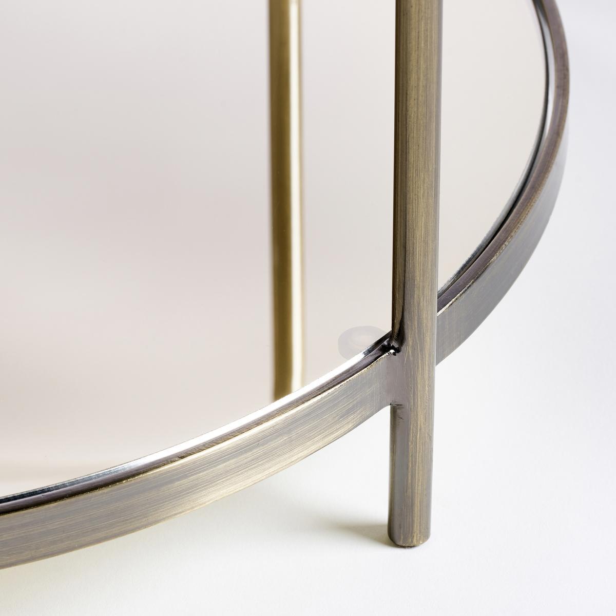 Ulupna Two-Tier Side Table in Brass & Glass – image 3