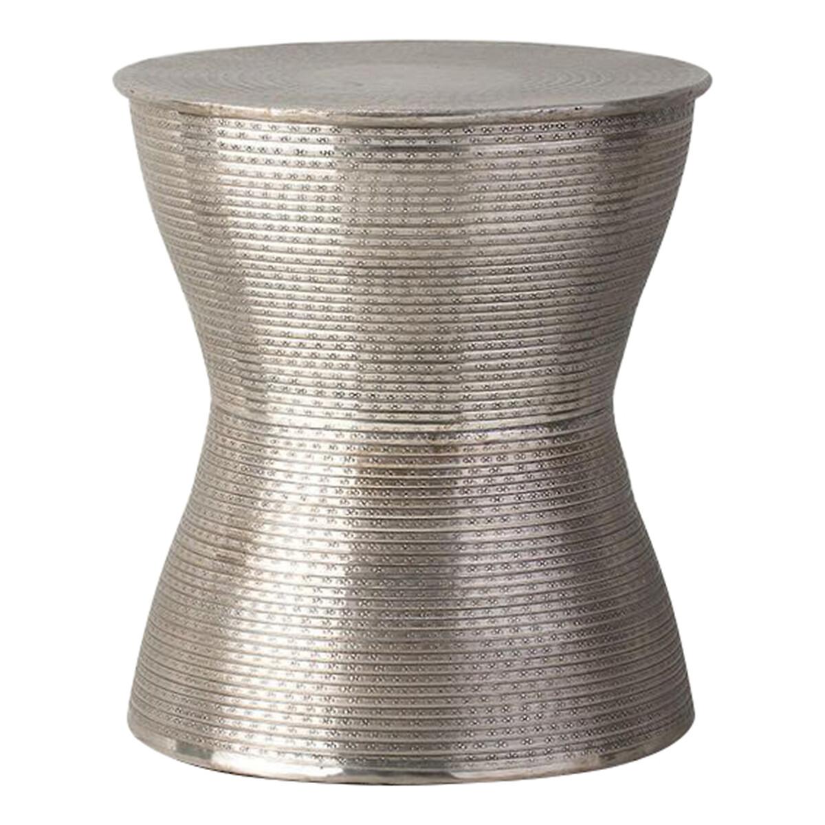 Kolar Antique Embossed Drum Side Table – image 3
