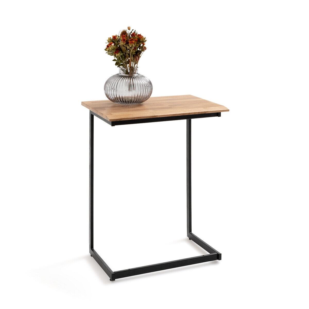 Hiba Side Table in Solid Oak & Steel – image 3