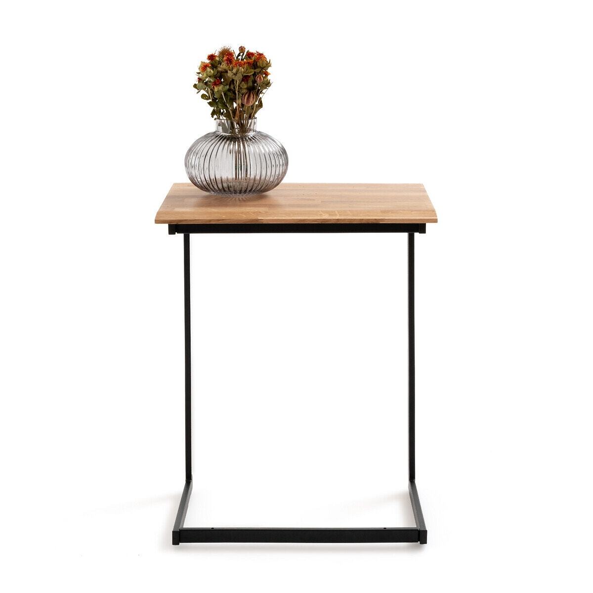 Hiba Side Table in Solid Oak & Steel – image 5