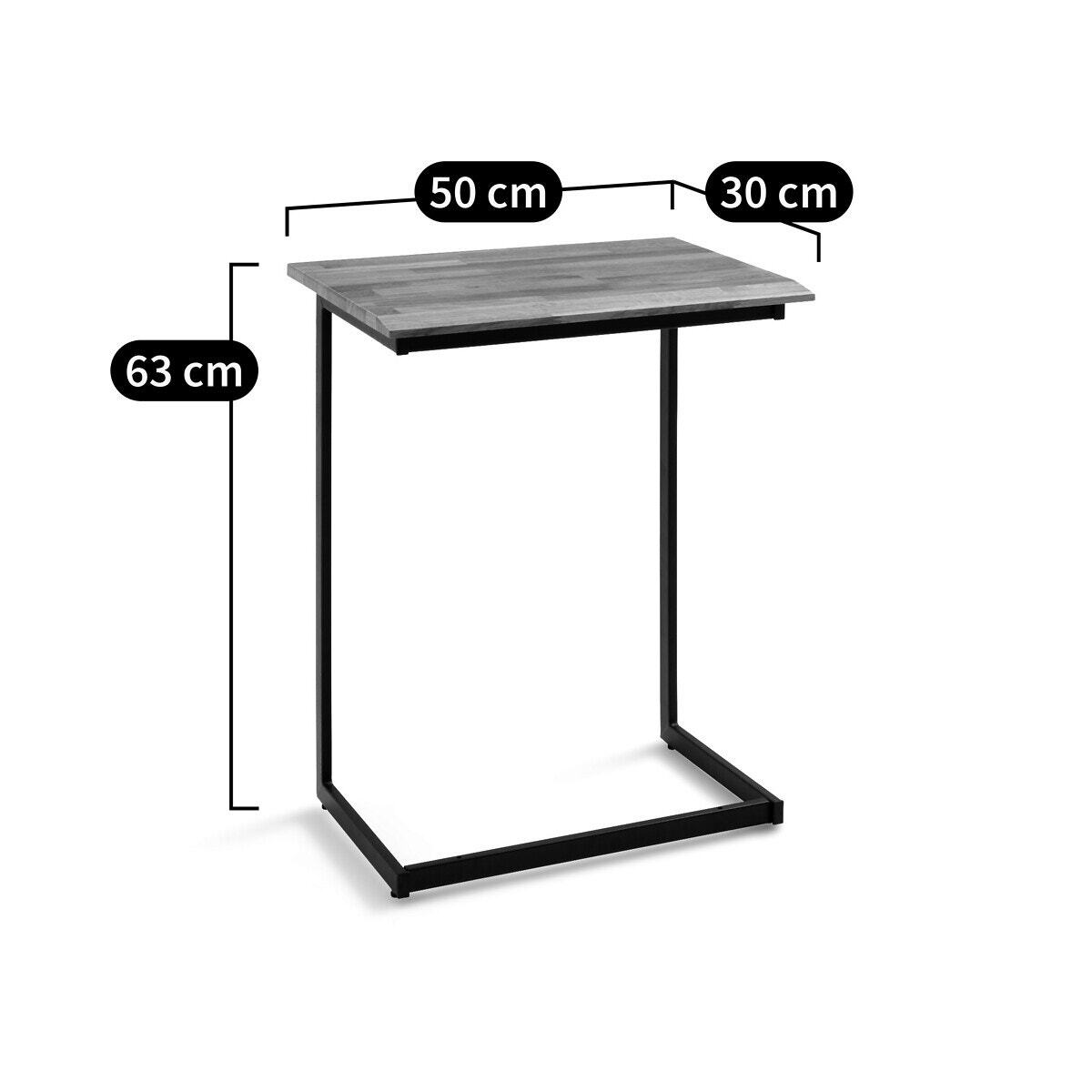 Hiba Side Table in Solid Oak & Steel – image 6