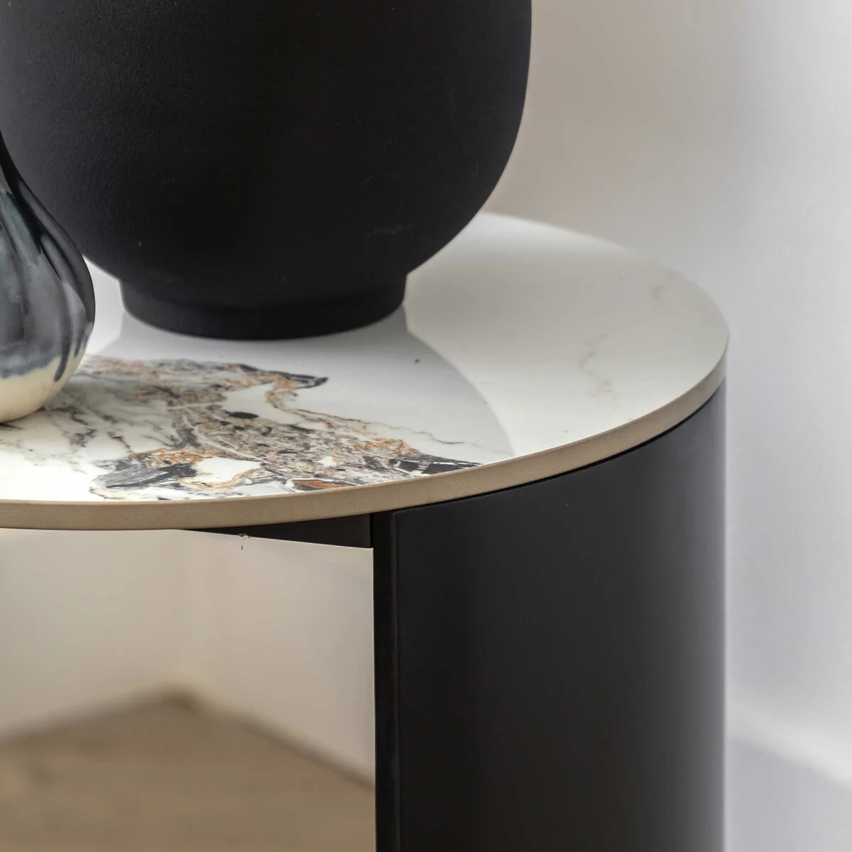 Maurice Marble & Metal Side Table – image 2