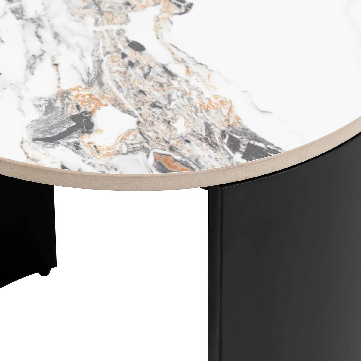 Maurice Marble & Metal Side Table – image 7
