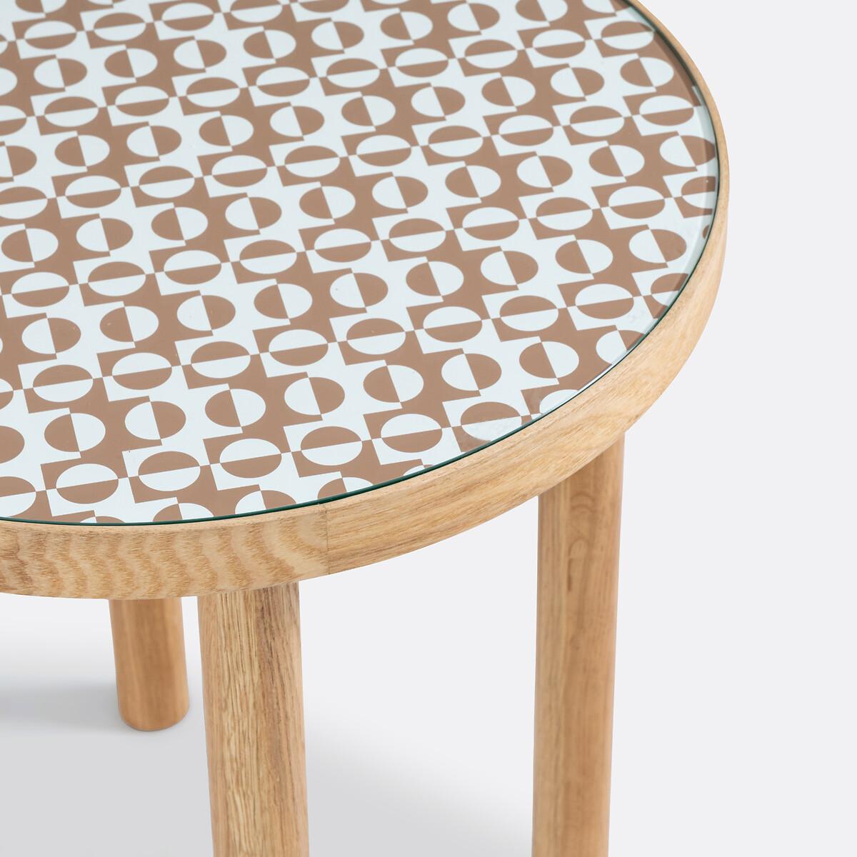 Bogen Wood & Glass Side Table – image 3