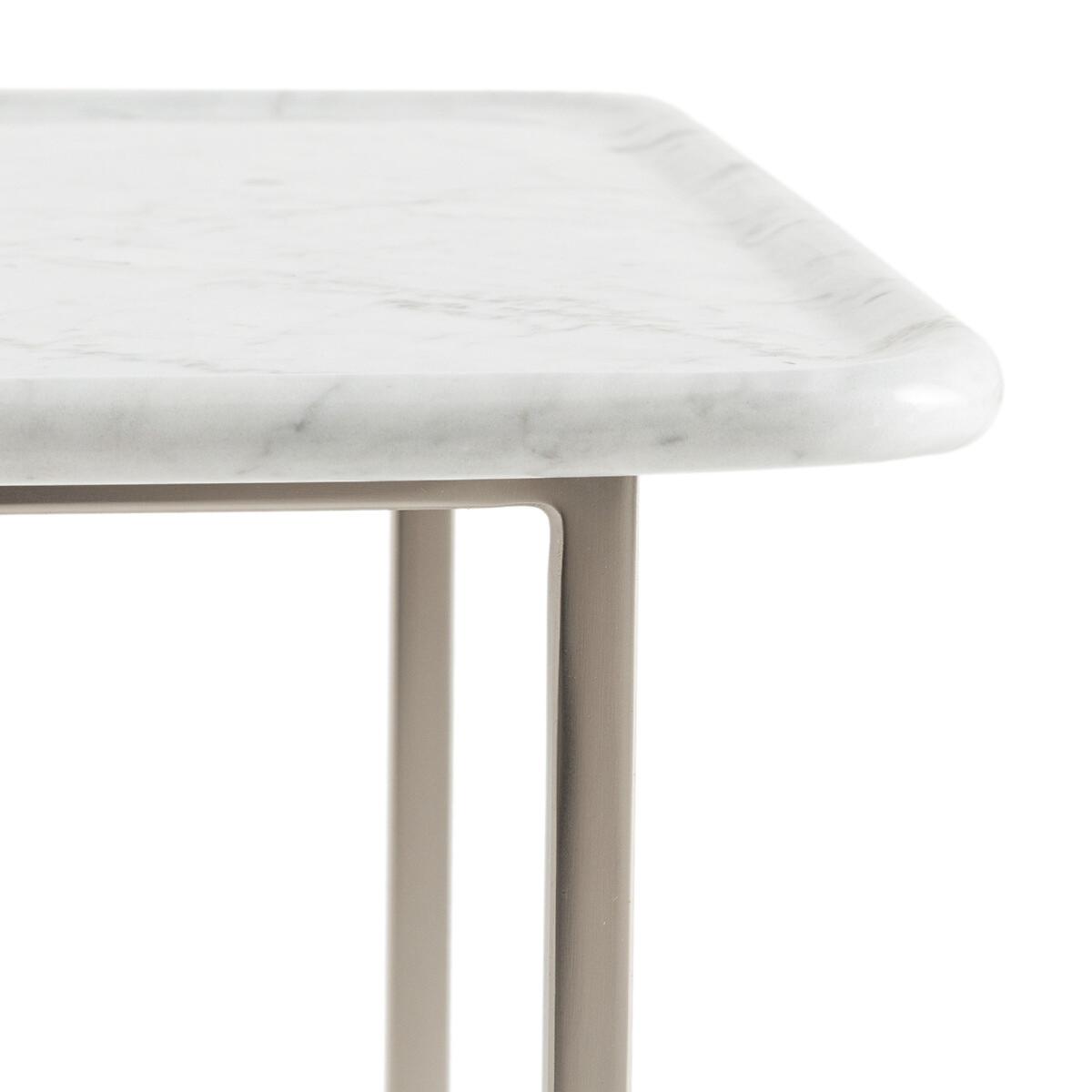Naha Small Marble & Metal Side Table – image 3