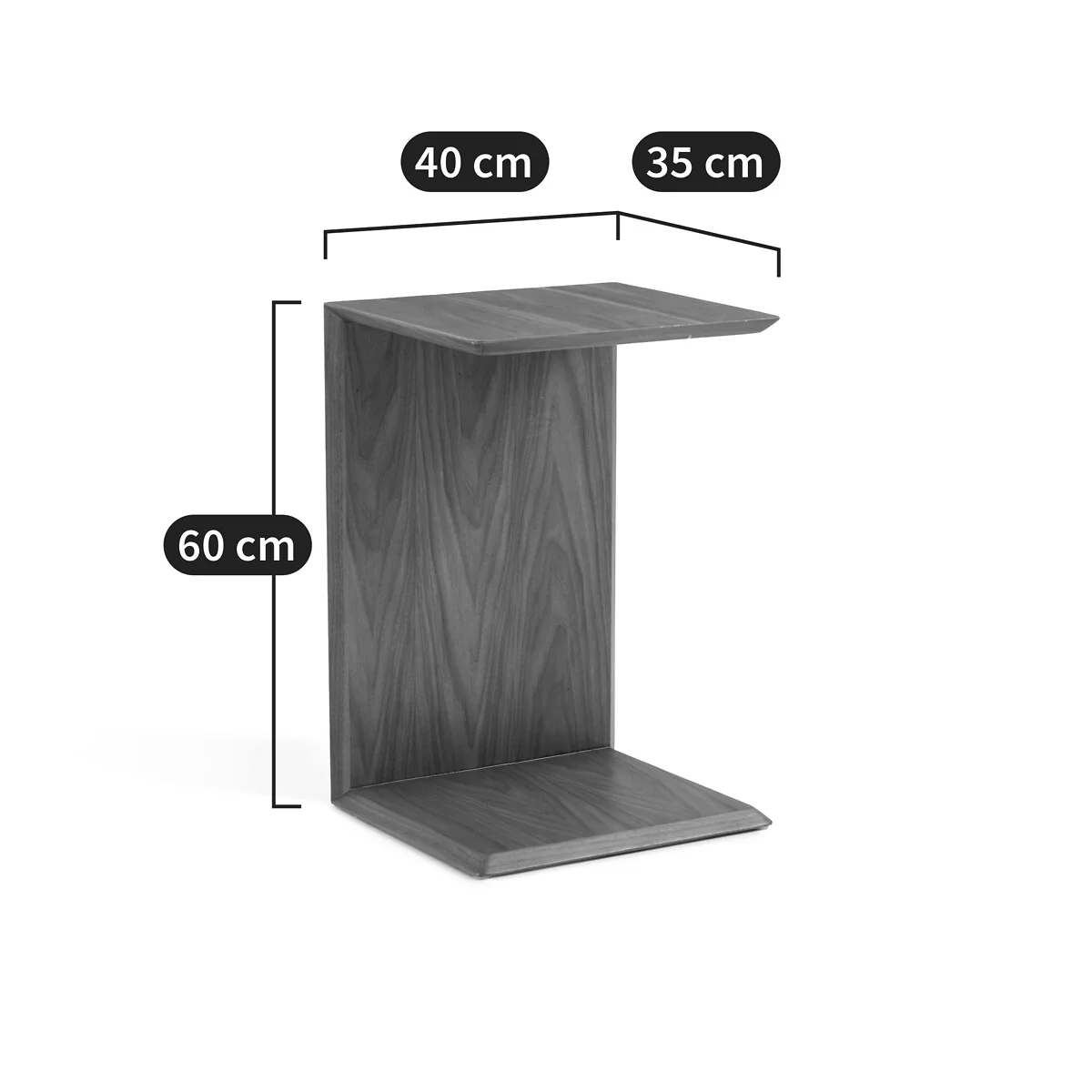 Dilba Walnut Veneer Side Table – image 7