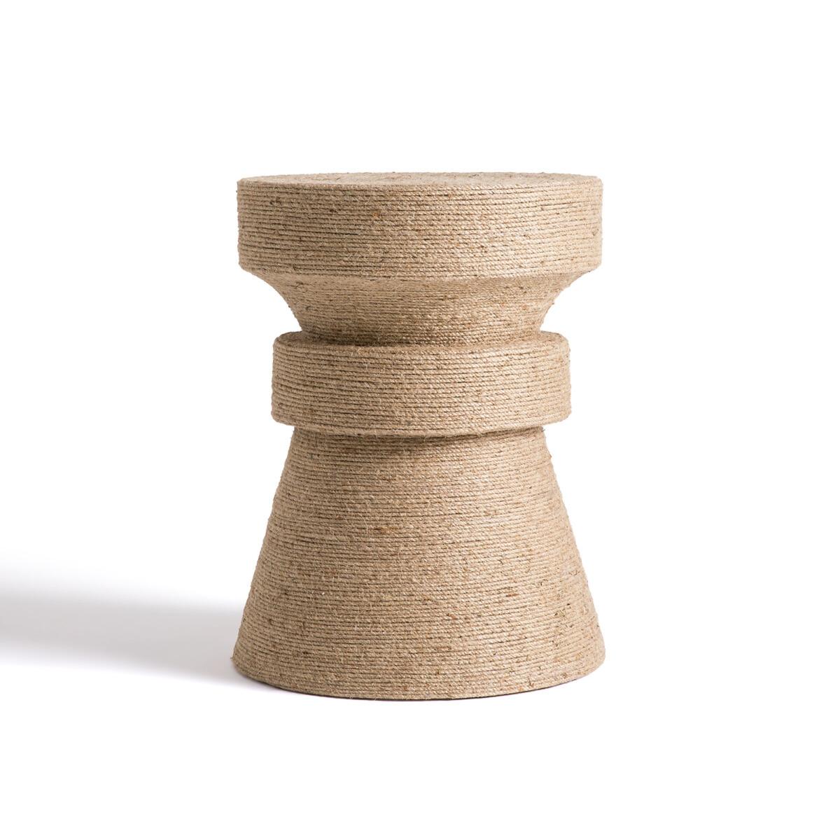 Sablas Sculptural Jute Mango Side Table – image 2
