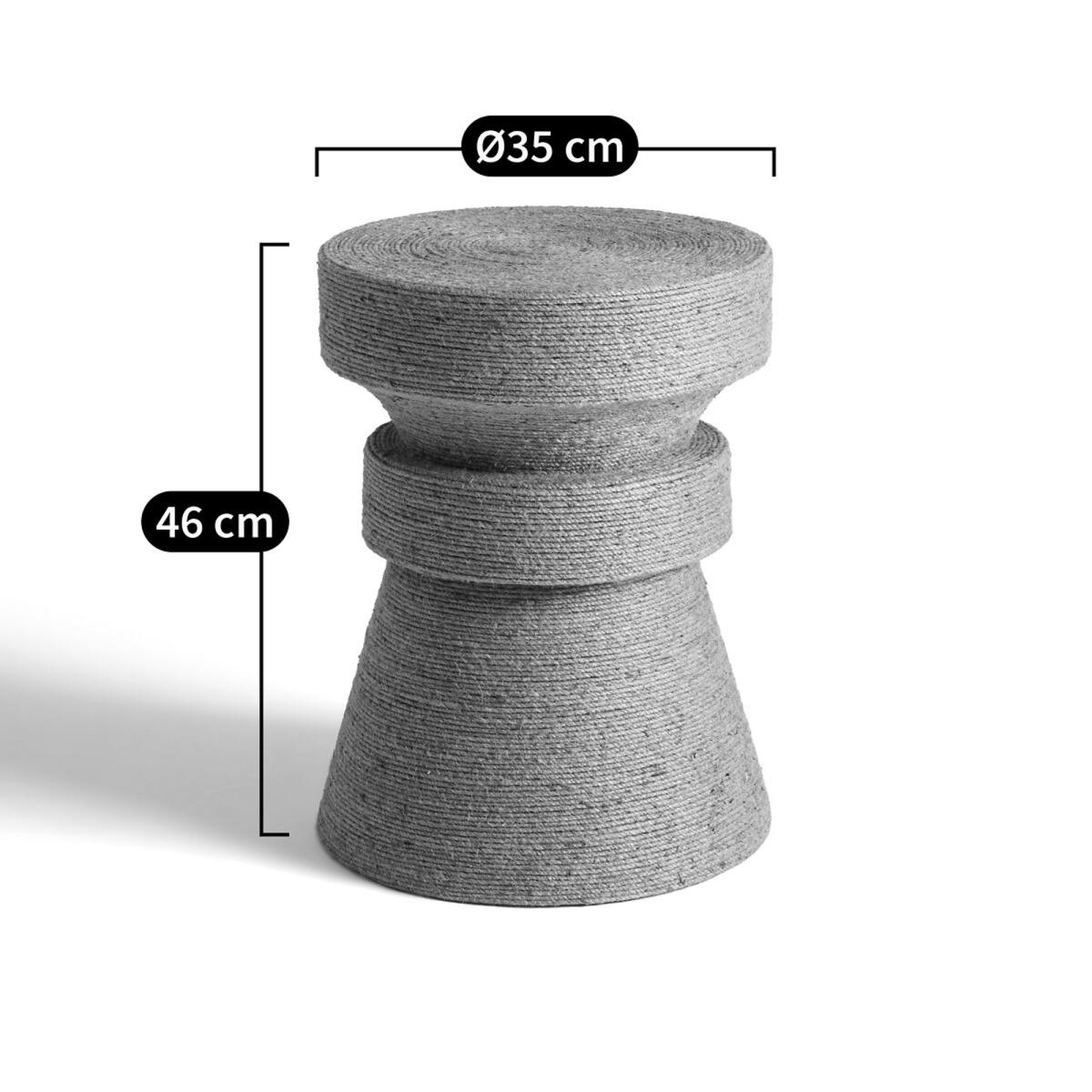 Sablas Sculptural Jute Mango Side Table – image 7