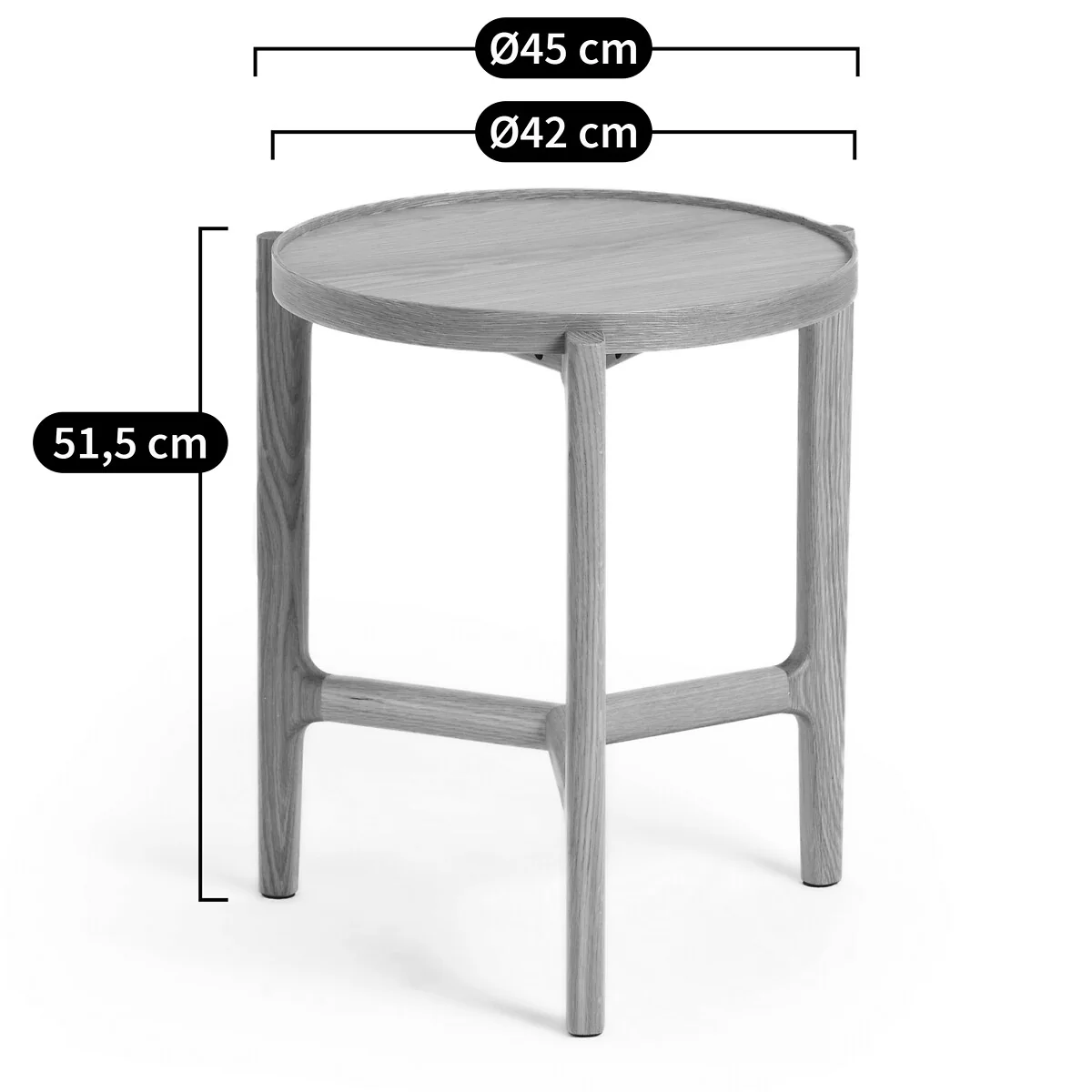 Alyasa Side Table in Oak and Oak Veneer – image 5