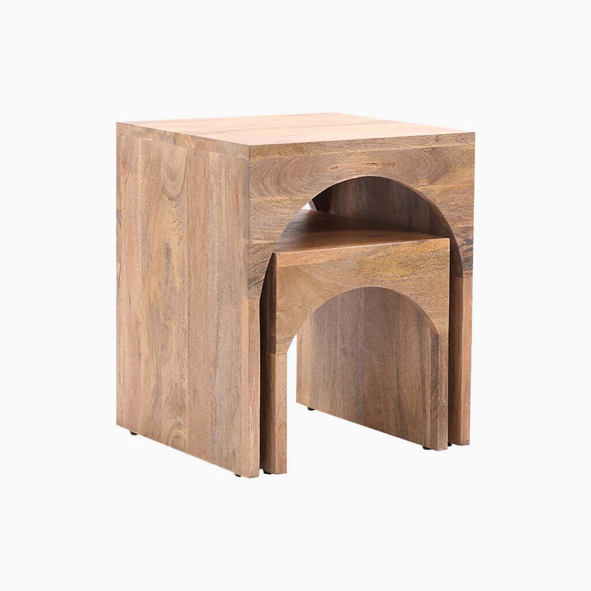 Ziva Arched Mango Wood Side Tables (Set of 2) – image 2