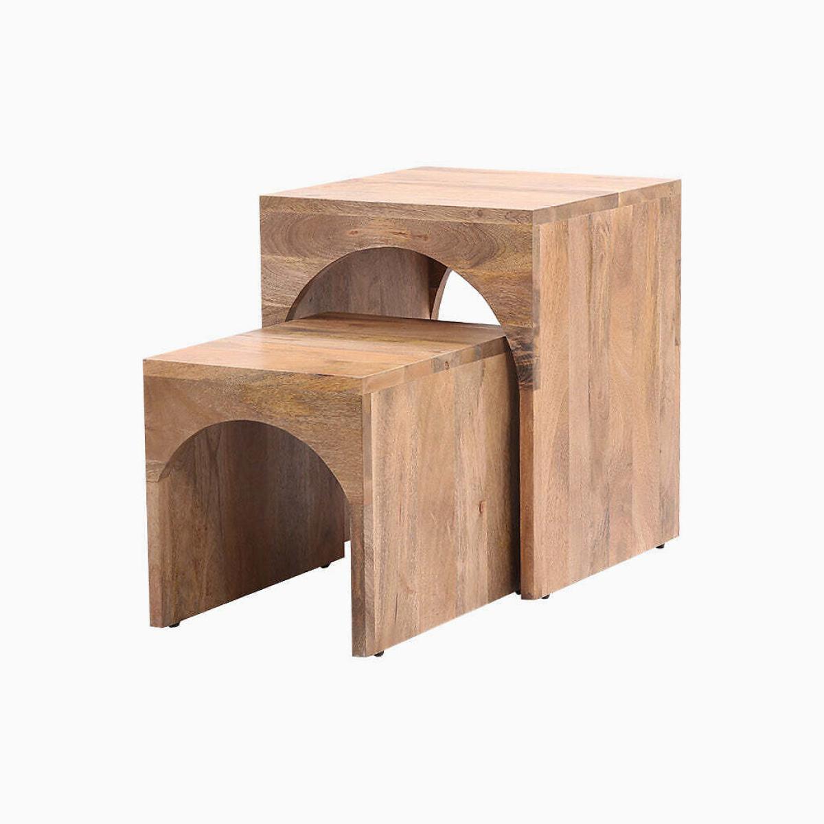 Ziva Arched Mango Wood Side Tables (Set of 2) – image 3