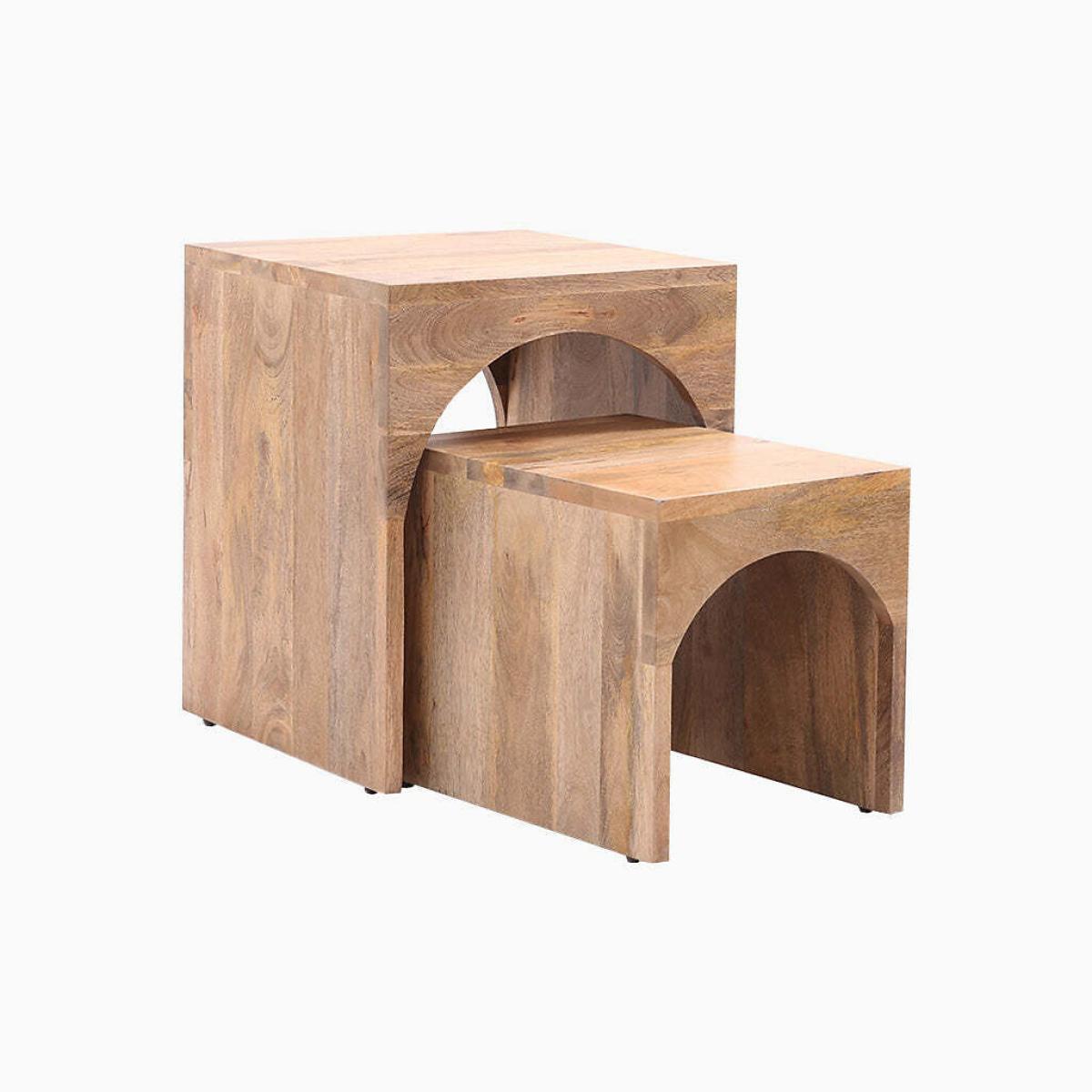 Ziva Arched Mango Wood Side Tables (Set of 2) – image 4