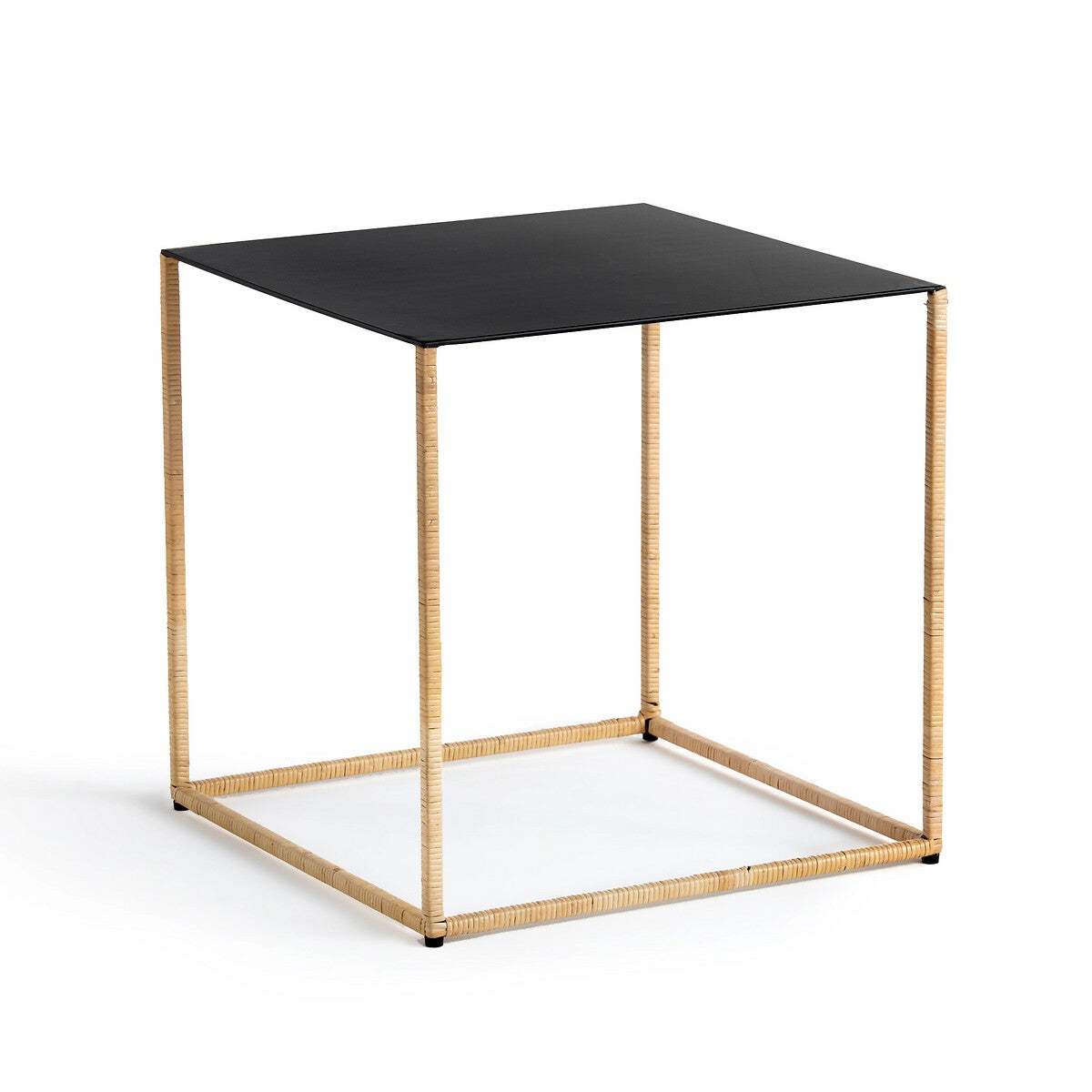 Romy Rattan & Metal Side Table – image 1