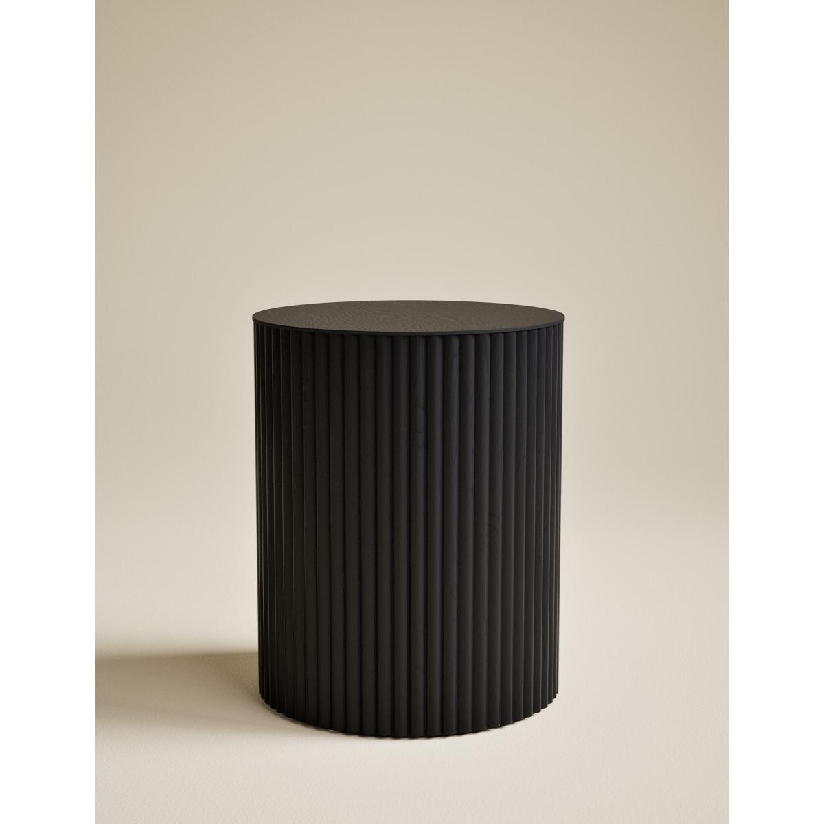 M&S Collection Fluted Side Table - Black, Black – image 2