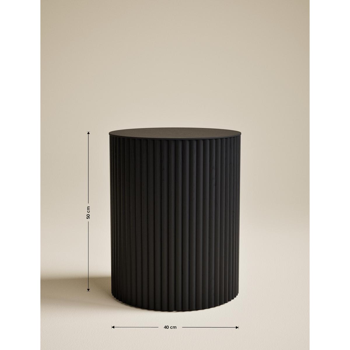 M&S Collection Fluted Side Table - Black, Black – image 6