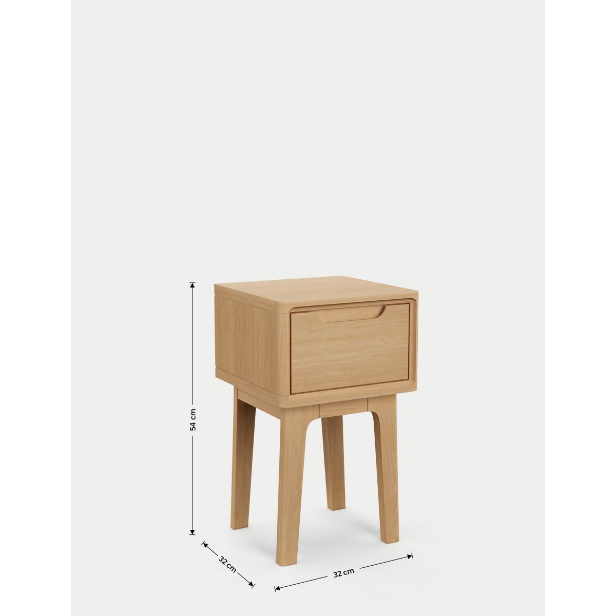 M&S Nord 1 Drawer Side Table - Oak, Oak – image 4