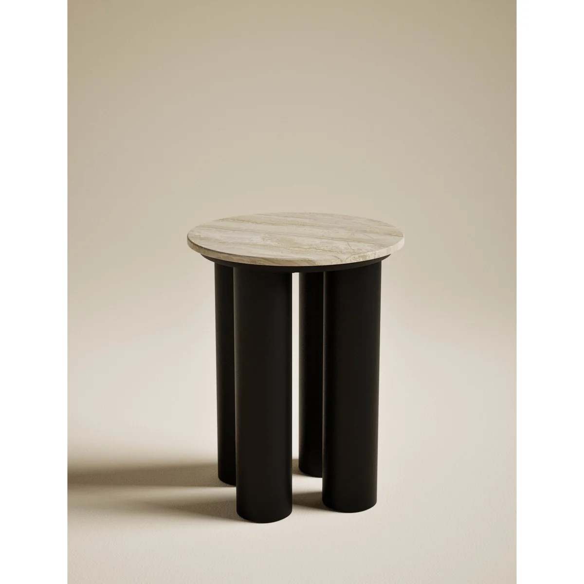 Gallery Direct Marble & Mango Wood Side Table Black Mix – image 2