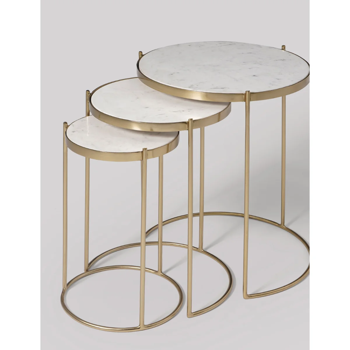 Swoon Cassel Metal Trio Side Table Gold – image 3
