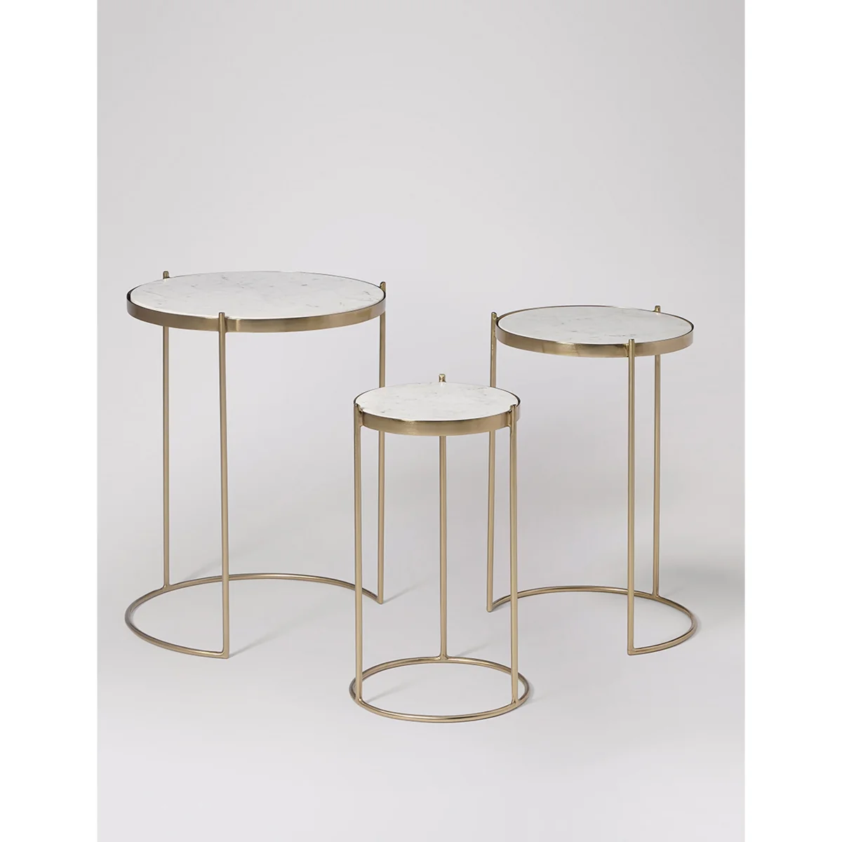 Swoon Cassel Metal Trio Side Table Gold – image 4