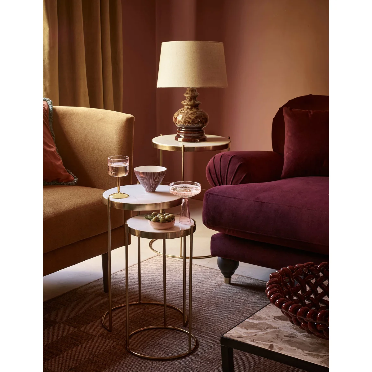 Swoon Cassel Metal Trio Side Table Gold – image 5