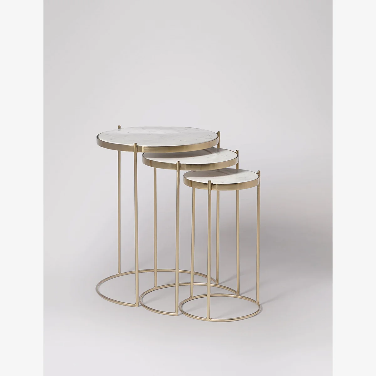Swoon Cassel Metal Trio Side Table Gold – image 1