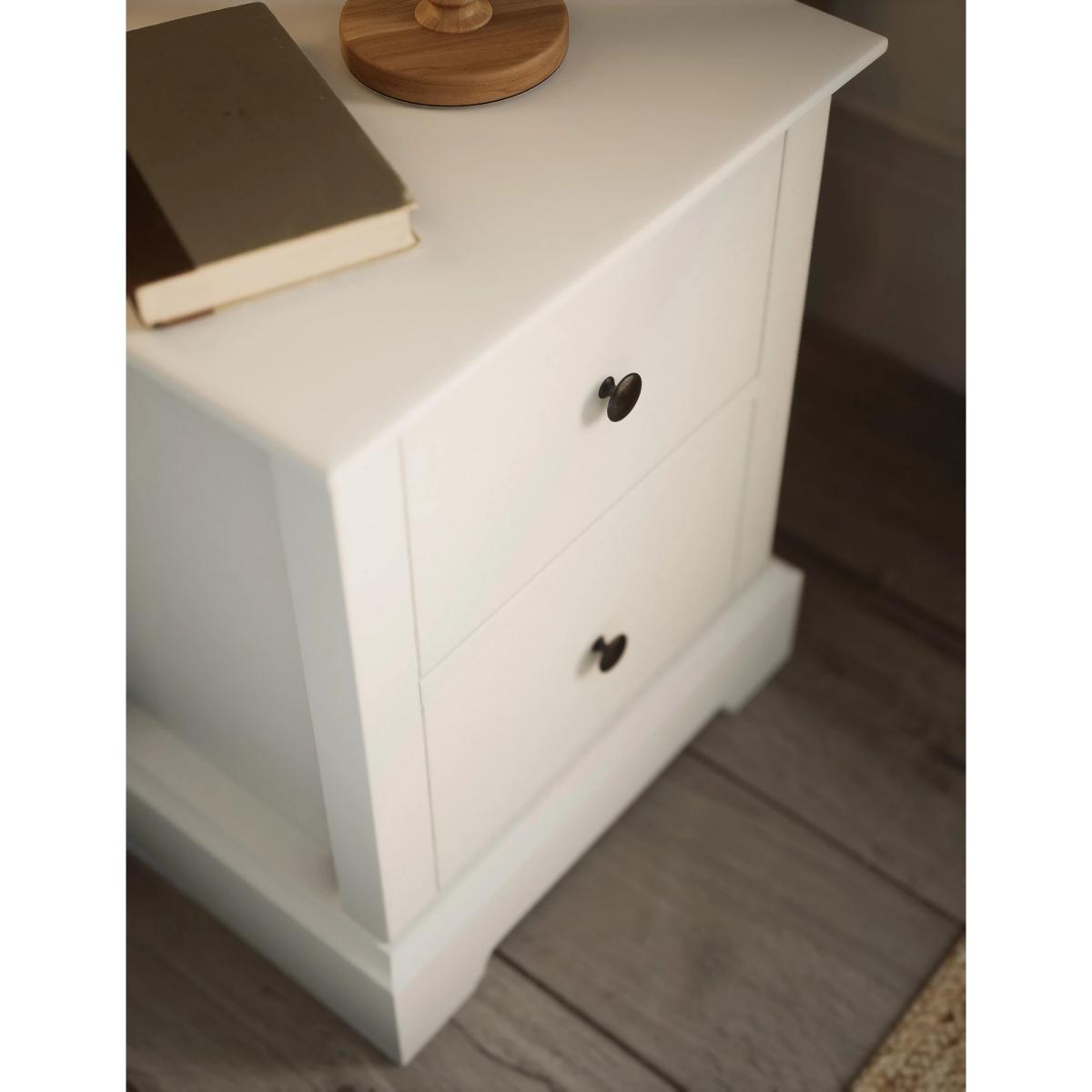 M&S Walton Bedside Table - White, White – image 3