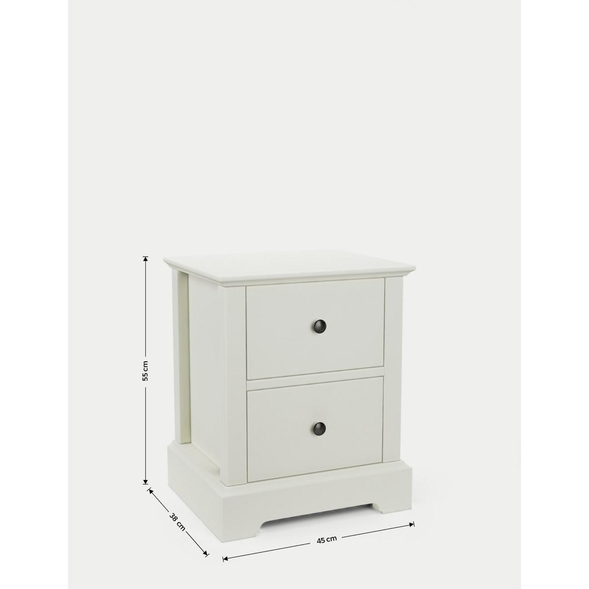 M&S Walton Bedside Table - White, White – image 5