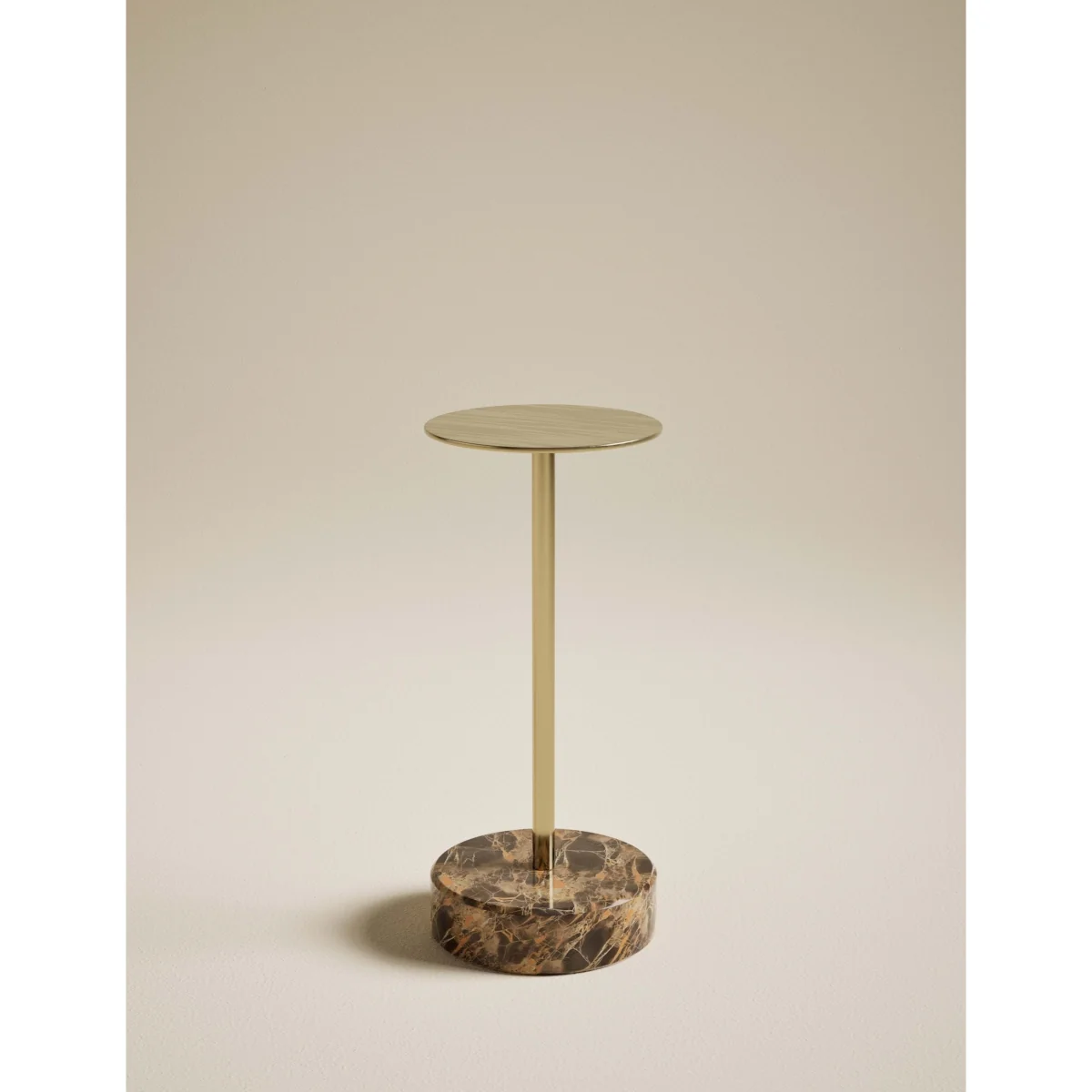 Gallery Direct Brass & Marble Base Side Table Antique Brass – image 2