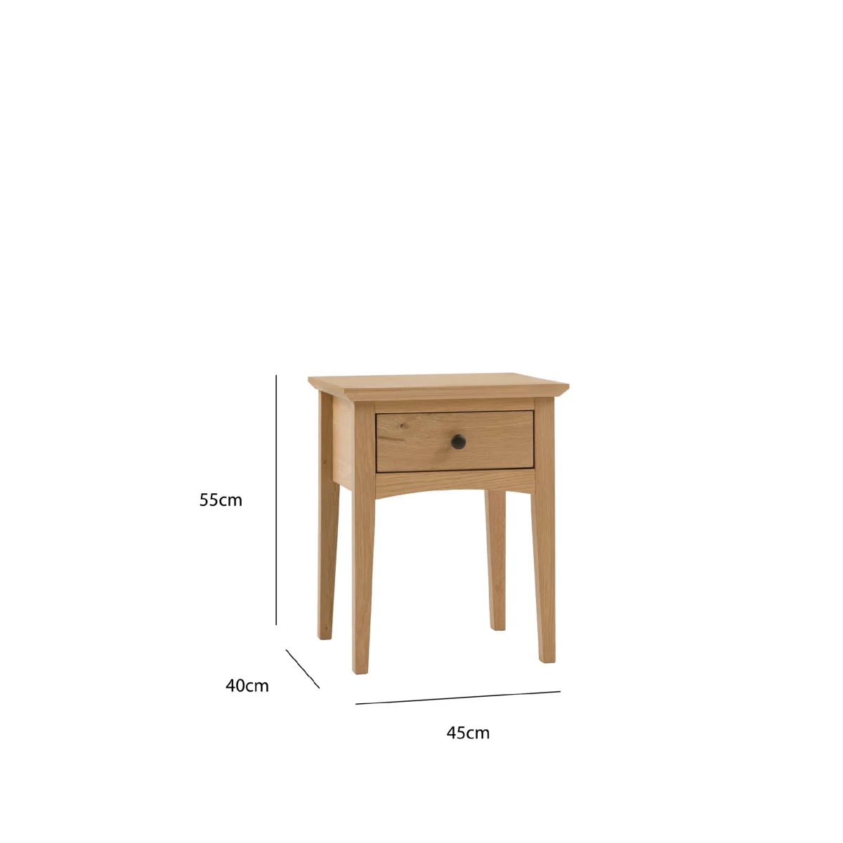 Gallery Direct Rye Oak Veneer 1 Drawer Side Table Natural – image 12