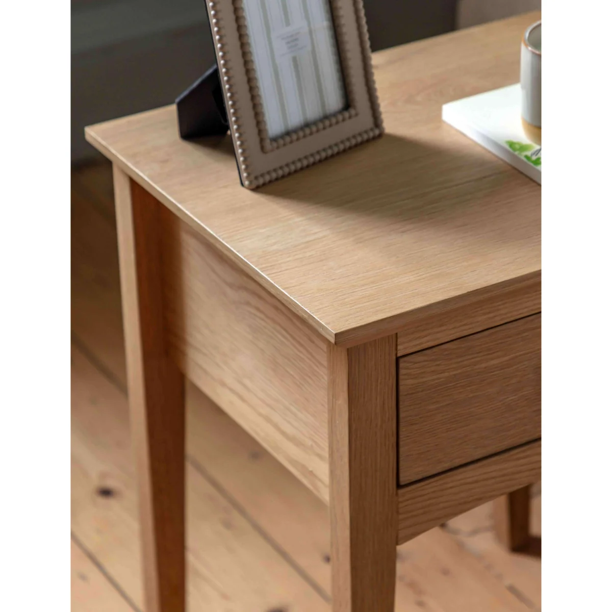 Gallery Direct Rye Oak Veneer 1 Drawer Side Table Natural – image 4