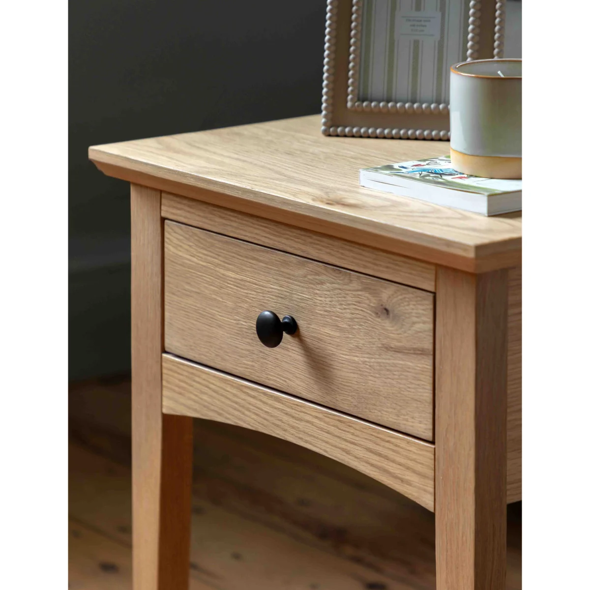 Gallery Direct Rye Oak Veneer 1 Drawer Side Table Natural – image 5