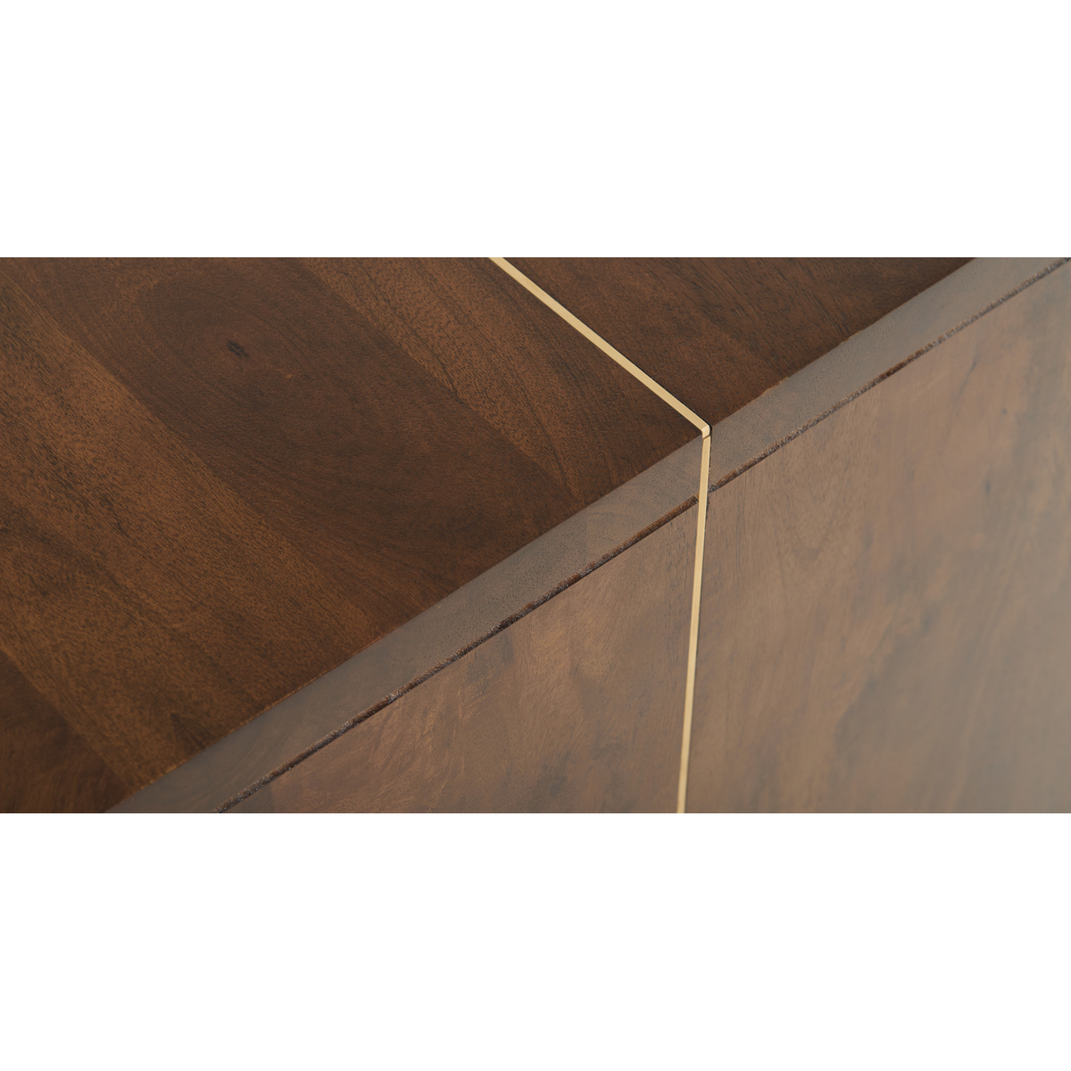 Anderson Set of 2 Nesting Tables, Mango Wood and Brass – image 6