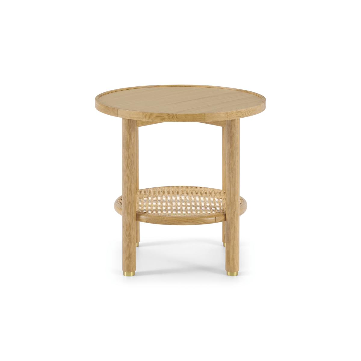 Ankhara Side Table, Natural Oak & Rattan – image 6