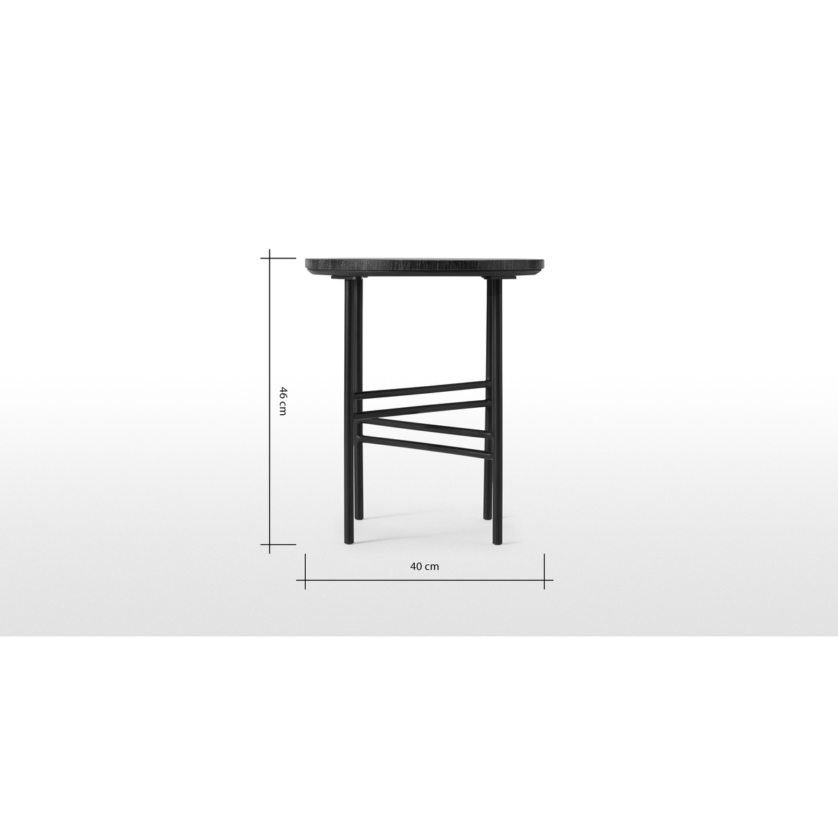 Ailish Round Side Table, Black Marble – image 8